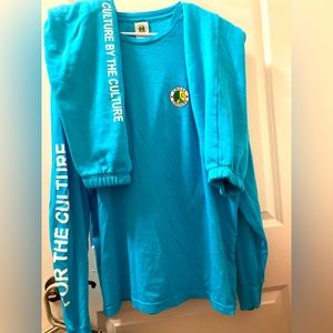 LOTUS BOSS SHINE/GQ HUSTLE: NEW Unisex Cross Colors outfit L shirt M pants